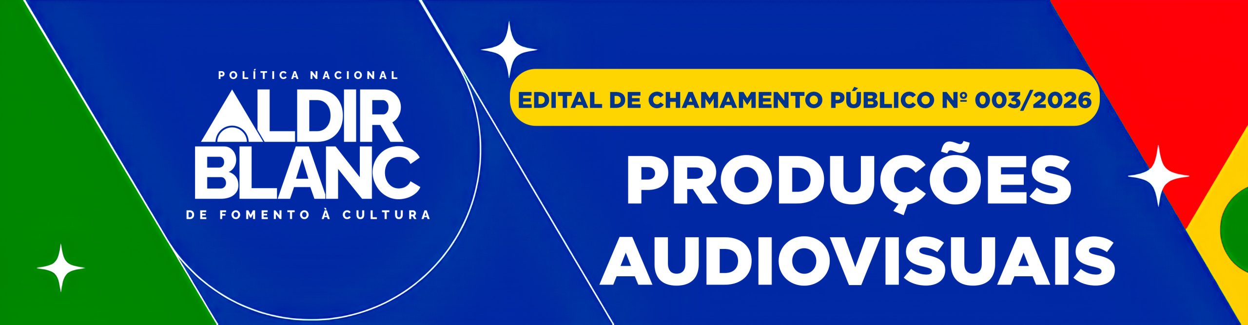 APOIO A PRODUÇÕES AUDIOVISUAIS – Edital N° 003/2026